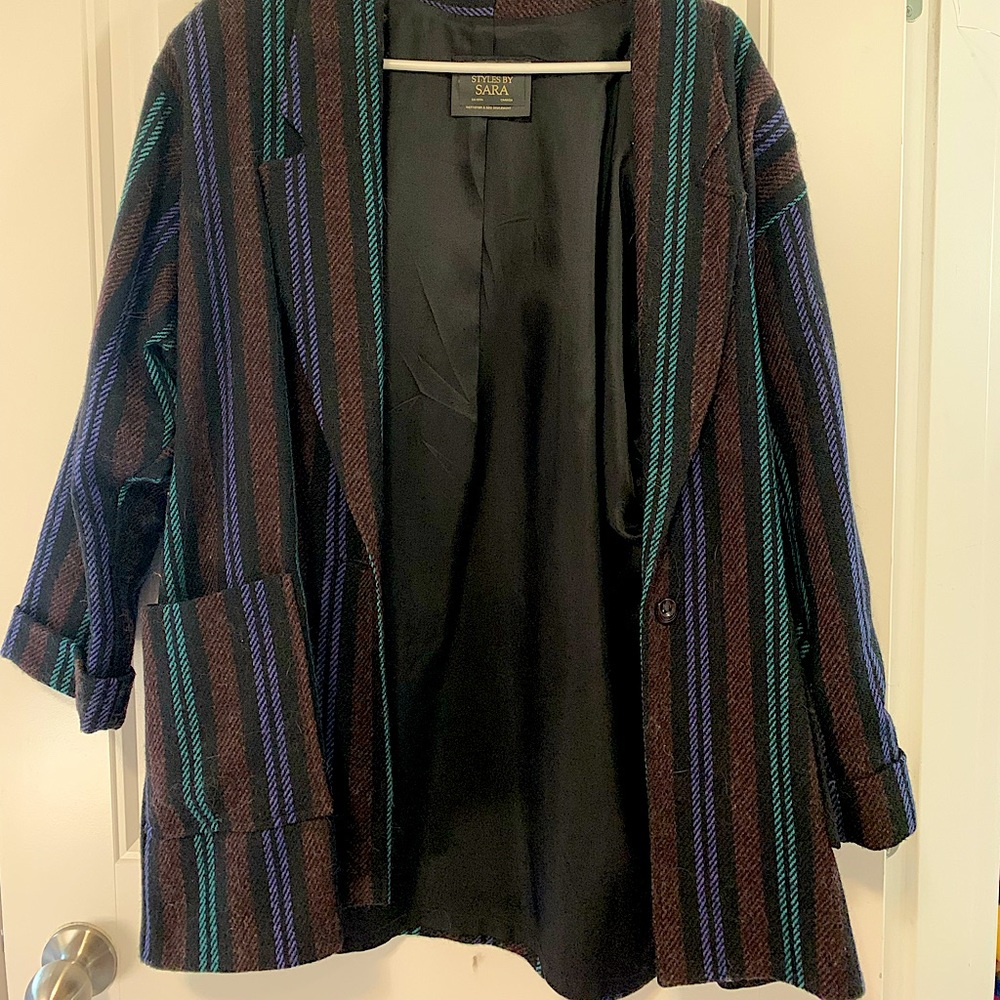 vintage 100% wool blazer jacket